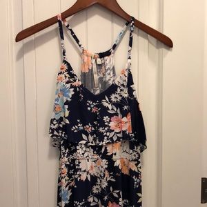 Lauren Conrad LC Navy Floral Maxi Small